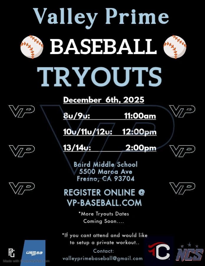 Valley Prime Baseball — Club in Fresno, CA